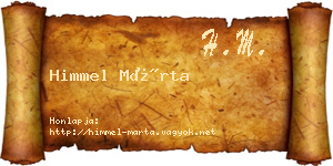Himmel Márta névjegykártya